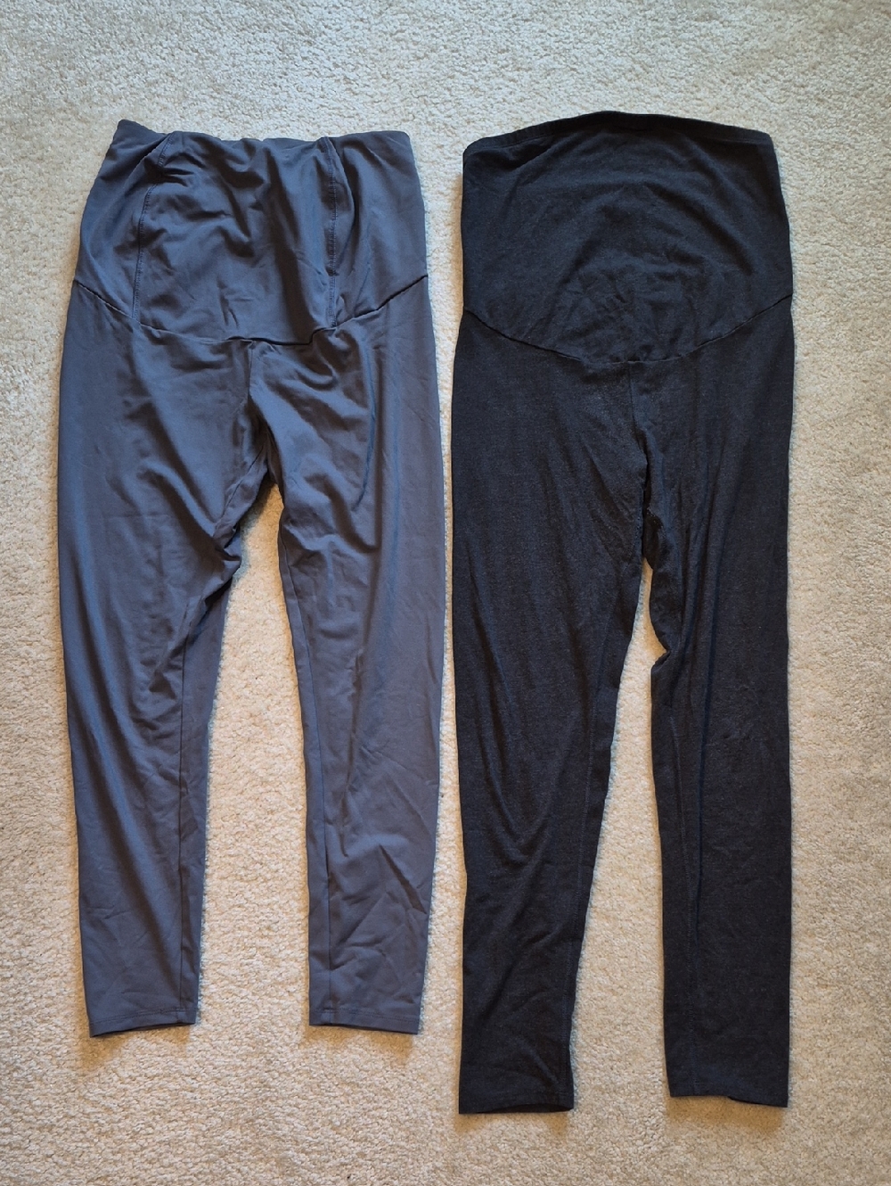 Lot Of 2 Maternity Leggings - Grey and Charcoal